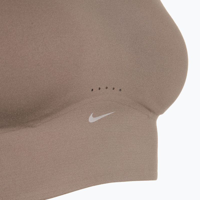 Sportovní podprsenka Nike Alate Medium Support Longline mink brown/white 10