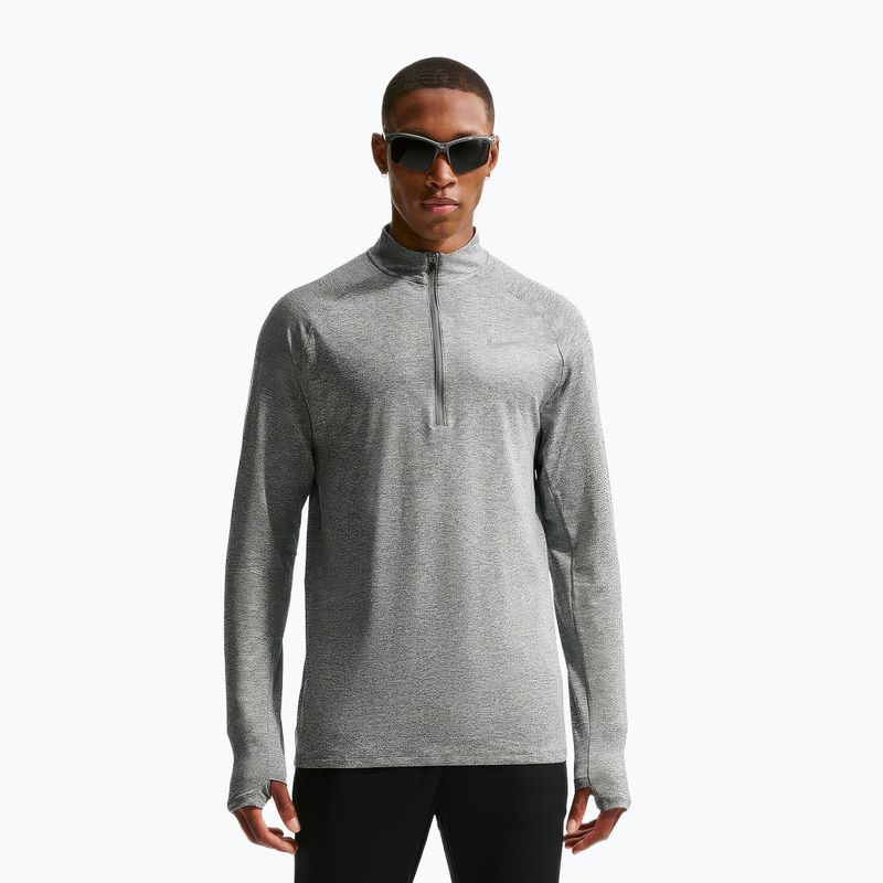 Pánská běžecká mikina Nike Stride 1/4 Zip Dri-Fit smoke grey/heather