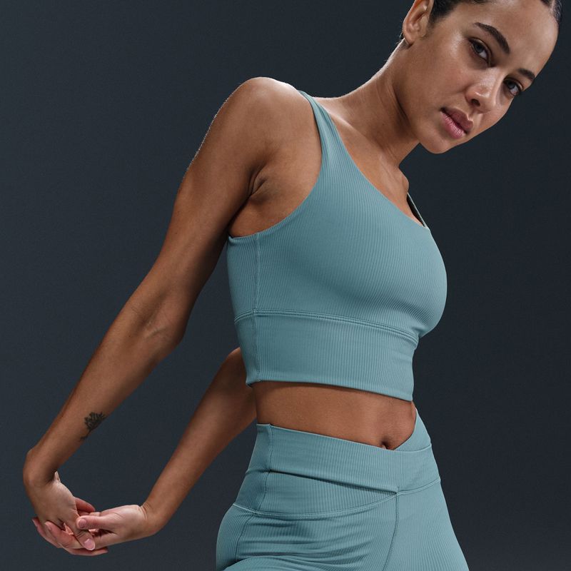 Sportovní podprsenka Nike Zenvy Rib Light Support smokey blue/white 5
