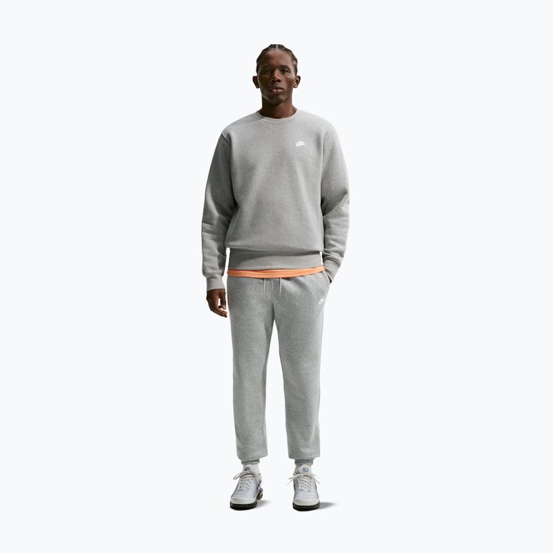 Pánské kalhoty Nike Club Cuffed Brushed dark grey heather/light smoke grey/white 2