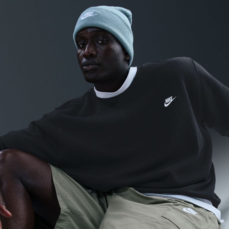 Pánská mikina Nike Club Fleece Crew black/white 9