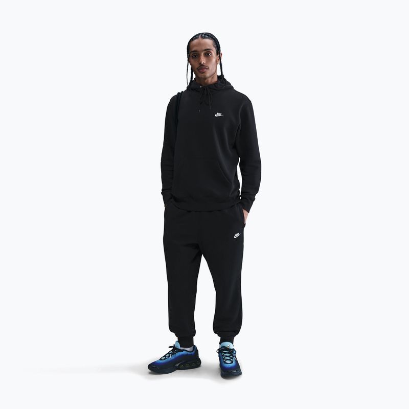 Pánská mikina Nike Club Pullover Hoodie black/black/white 2