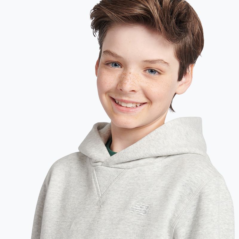 Dětská mikina New Balance Brush Back Small Logo Hoodie ash heather 5