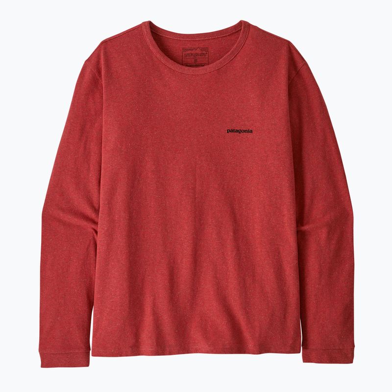 Dámské tričko Longsleeve Patagonia P-6 Logo Responsibili-Tee potters red