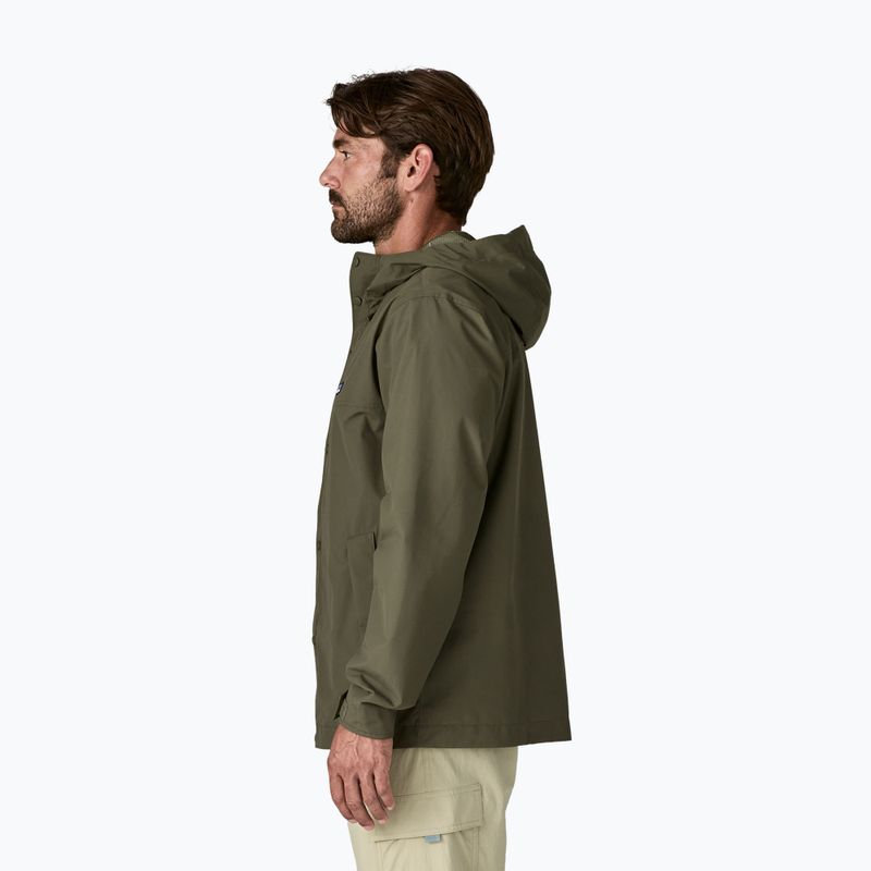 Pánská nepromokavá bunda Patagonia Outdoor Everyday Rain basin green 4