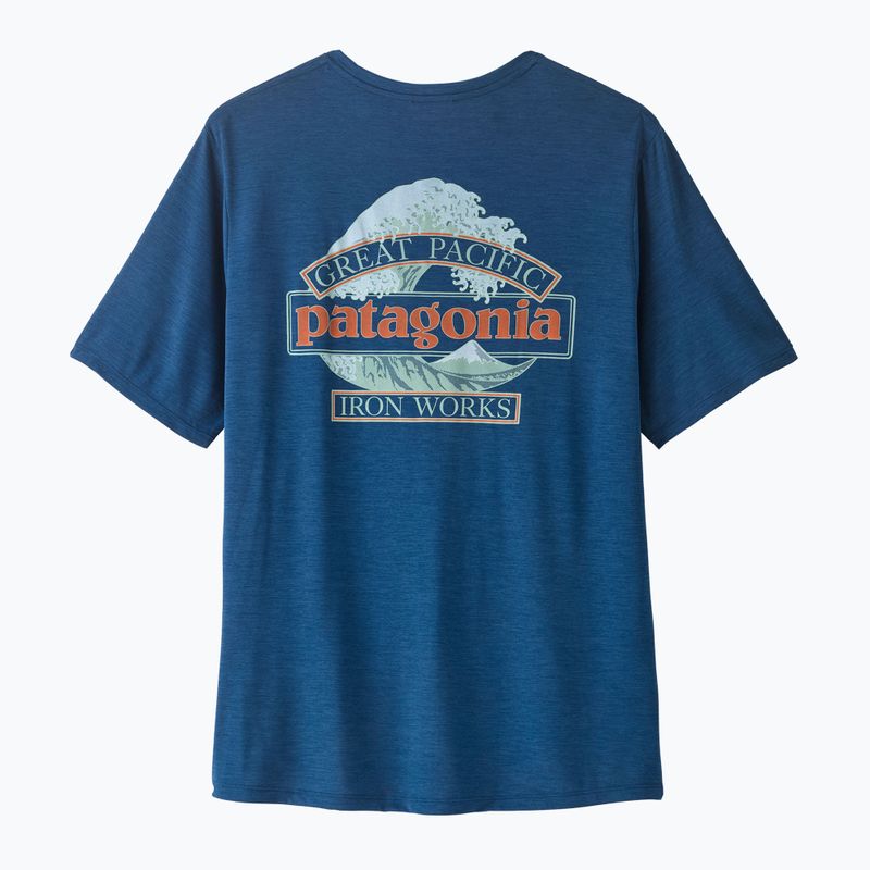 Pánské tričko Patagonia Capilene Cool Daily - Great Waves clement blue/light clement blue x-dye 4