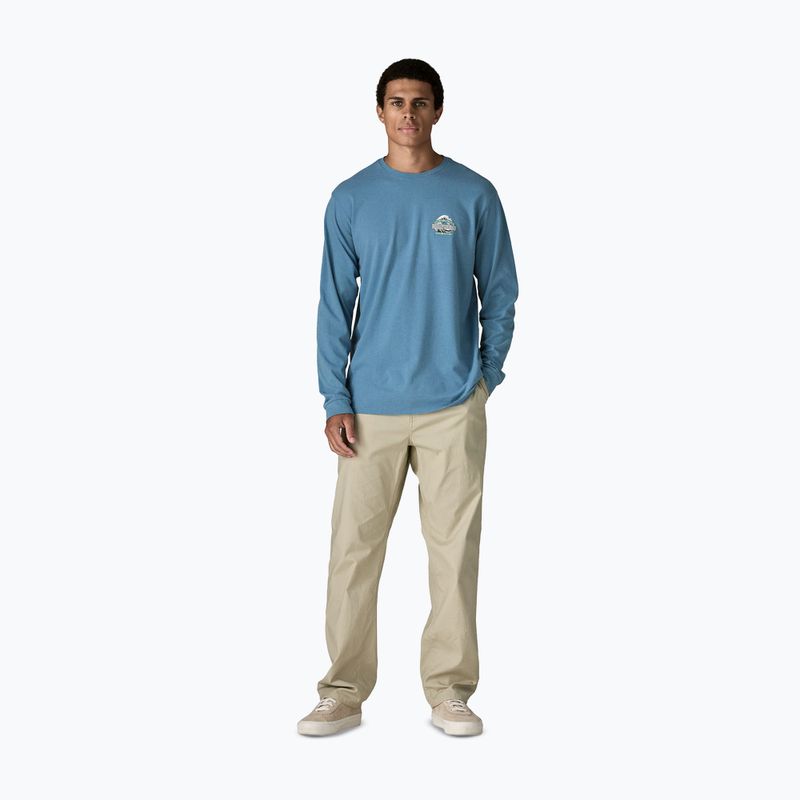 Pánské trekingové tričko Longsleeve Patagonia Great Waves Responsibili Tee shore blue 2
