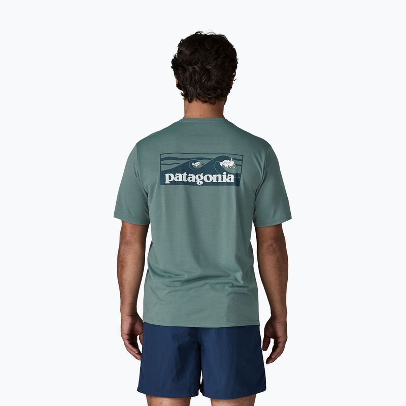 Pánské tričko Patagonia Capilene Cool Daily - Boardshort Logo blue sage/light blue sage x-dye 3