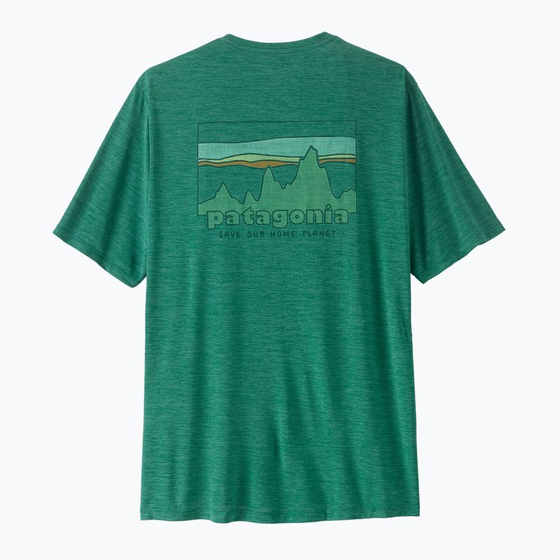 Pánské tričko Patagonia Capilene Cool Daily - '73 Skyline gem green/light gem green x-dye 2