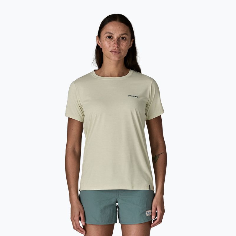Dámské tričko Patagonia Capilene Cool Daily Shirt - Boardshort Logo dyno white
