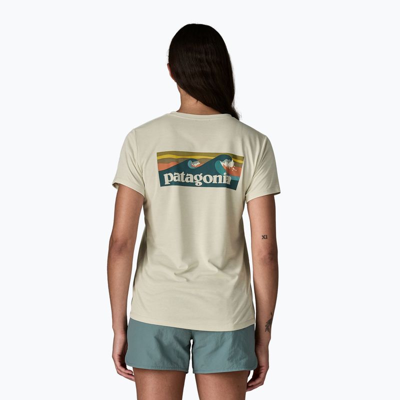 Dámské tričko Patagonia Capilene Cool Daily Shirt - Boardshort Logo dyno white 3