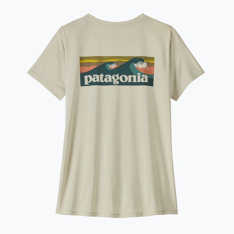 Dámské tričko Patagonia Capilene Cool Daily Shirt - Boardshort Logo dyno white 6