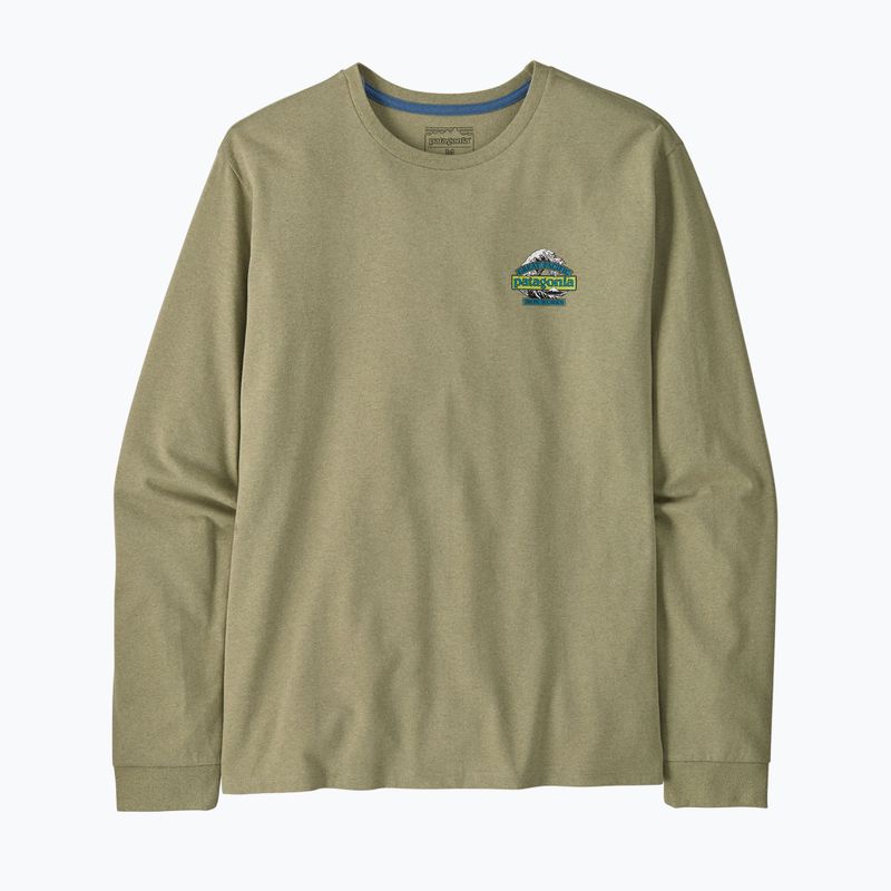 Pánské trekingové tričko Longsleeve Patagonia Great Waves Responsibili Tee gumtree green