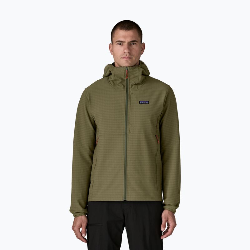 Pánská softshellová bunda Patagonia R1 TechFace Hoody basin green