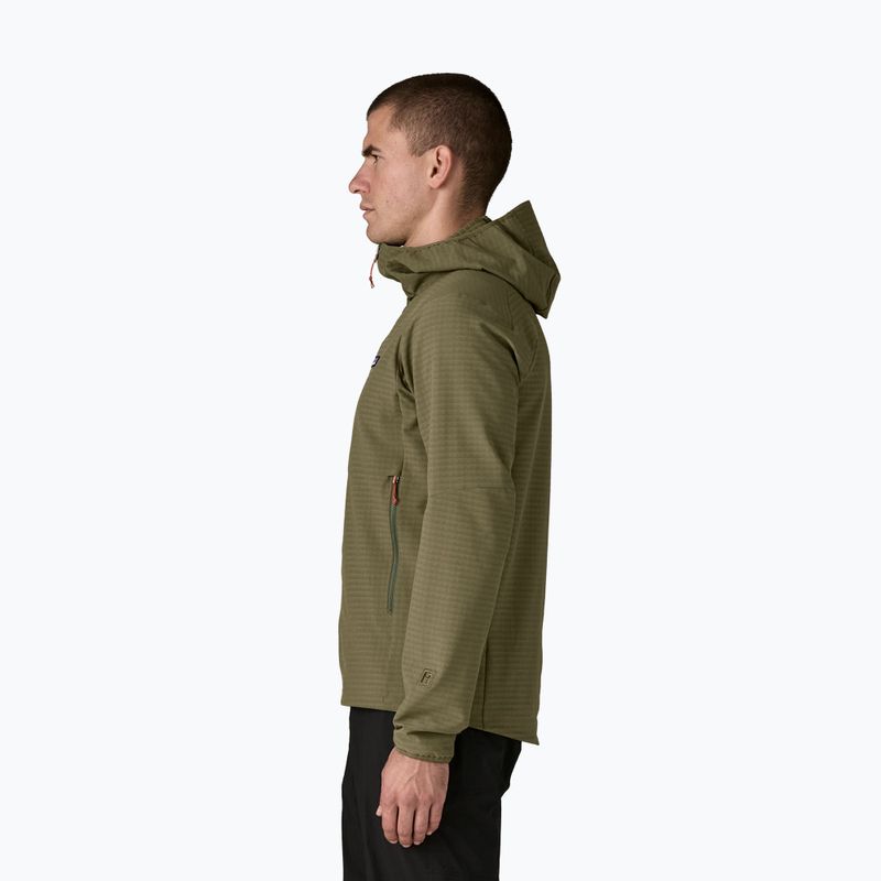 Pánská softshellová bunda Patagonia R1 TechFace Hoody basin green 4