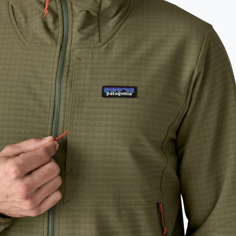 Pánská softshellová bunda Patagonia R1 TechFace Hoody basin green 9
