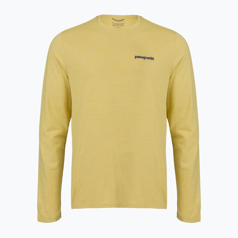 Pánské tričko Longsleeve Patagonia Cap Cool Daily Boardshort Logo LS limestone yellow - Light Limestone yellow x-dye
