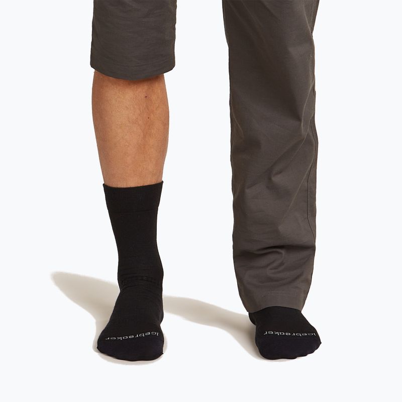 Pánské ponožky icebreaker Merino Hike+ Liner Crew black 3