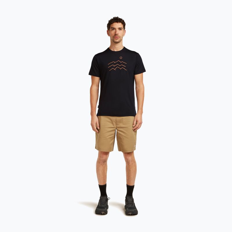 Pánské tričko icebreaker Merino 125 Cool-Lite Sphere Tee Across The Peaks black 2