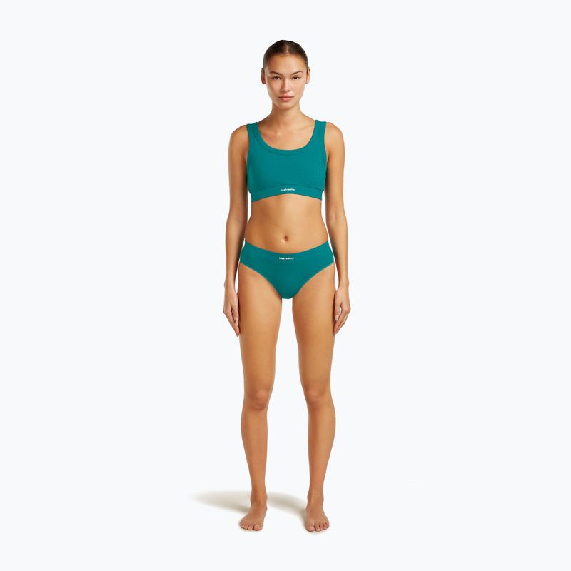 Termo podprsenka icebreaker Merino Rib Lotus tidal teal 2