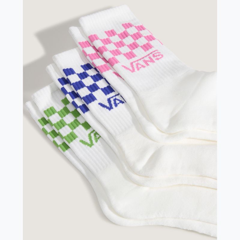 Ponožky Vans Classic Check Crew 3 pairs pink fizz 3