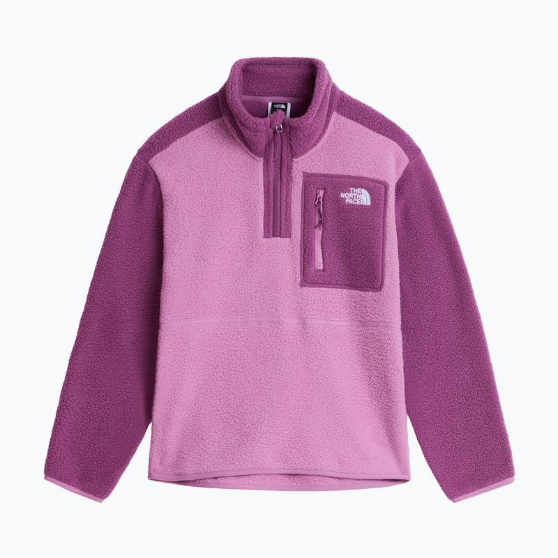 Dětská fleecová mikina The North Face Yumiori 1/4 Zip hushed lavender