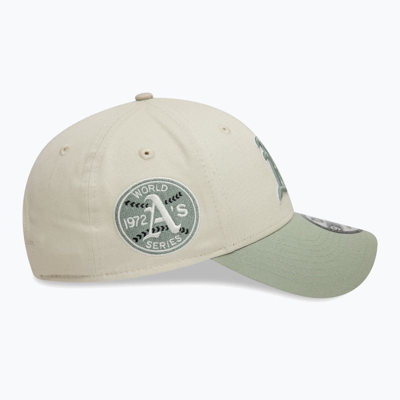 Kšiltovka New Era WS Patch 9Forty Oakland Athletics light beige 4