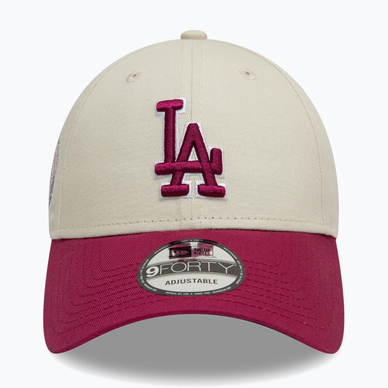 Kšiltovka New Era WS Patch 9Forty Los Angeles Dodgers light beige 2