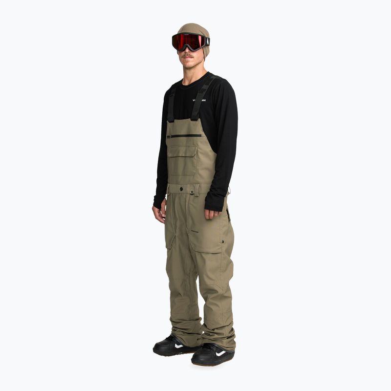 Pánské snowboardové kalhoty Volcom Roan Bib Overall military 5