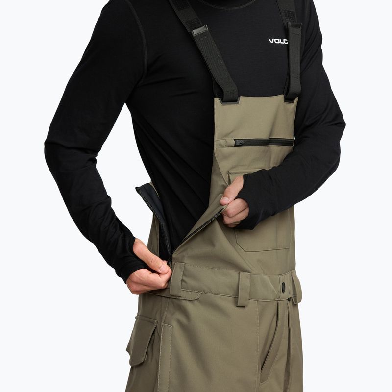 Pánské snowboardové kalhoty Volcom Roan Bib Overall military 8
