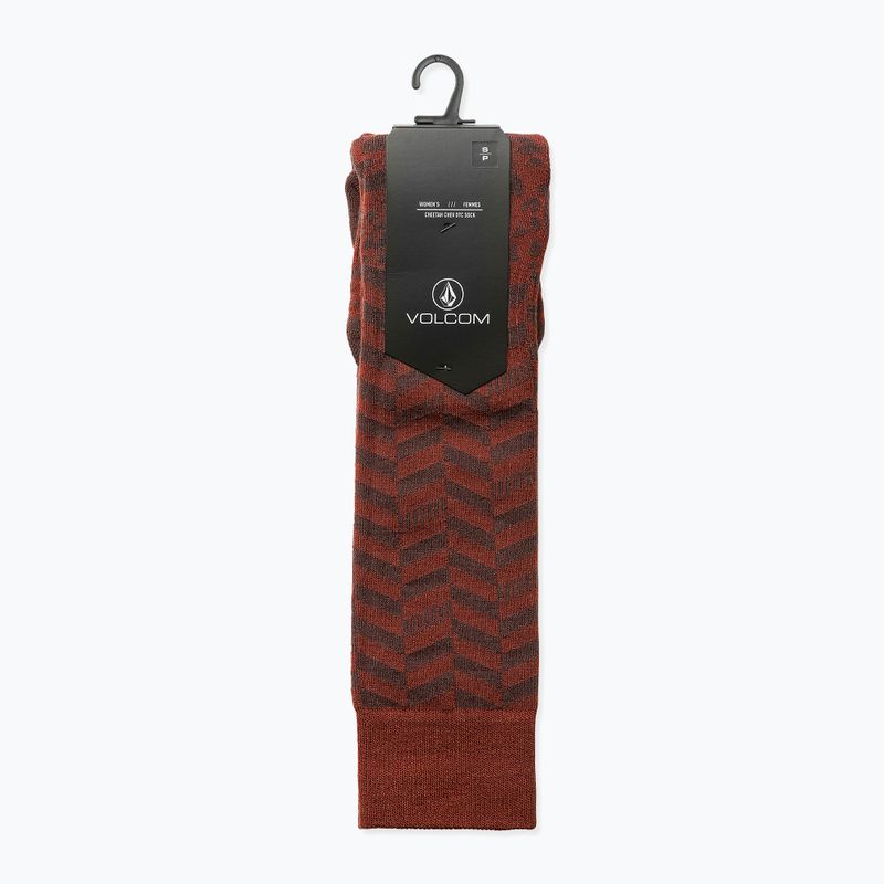 Dámské lyžařské ponožky Volcom Cheetah Chev Otc henna 4