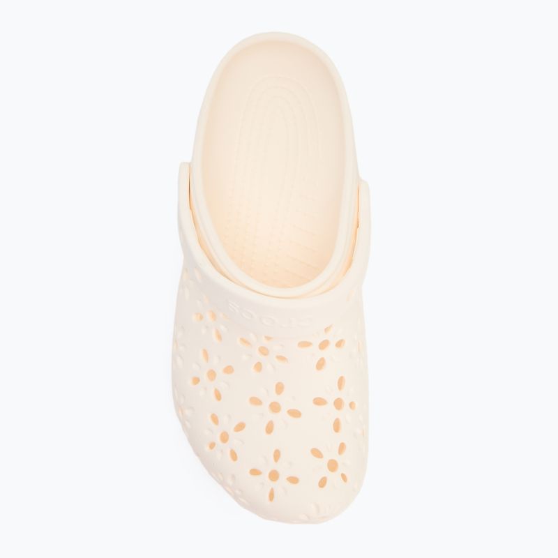 Dětské nazouváky Crocs Classic Floral Cutout Clog Kids chalk 6