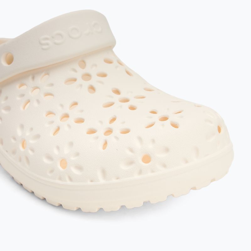 Dětské nazouváky Crocs Classic Floral Cutout Clog Kids chalk 8