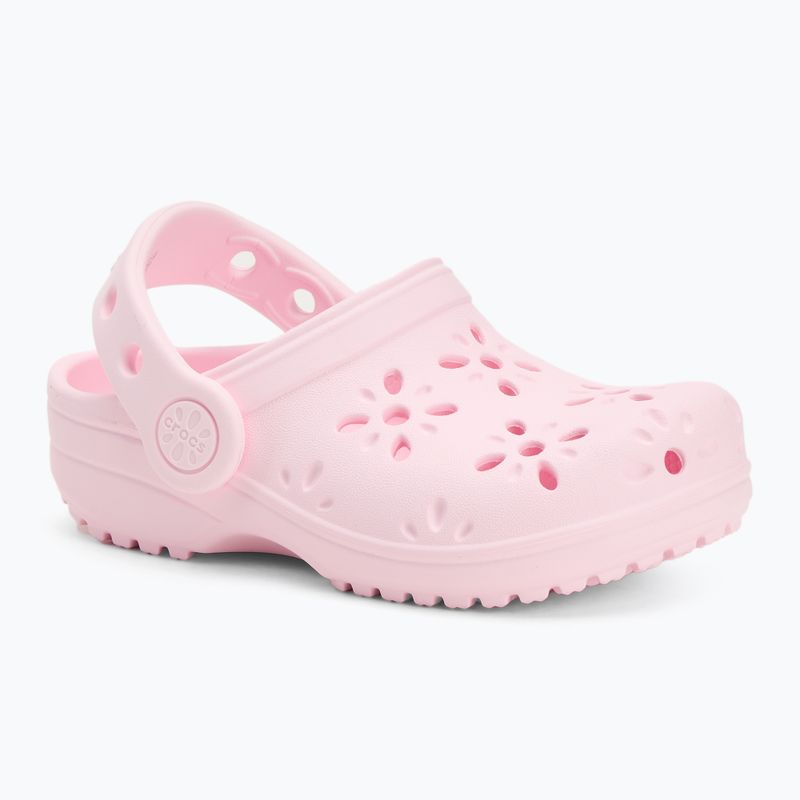 Dětské nazouváky Crocs Classic Floral Cutout Clog Kids Toddler pink milk 2