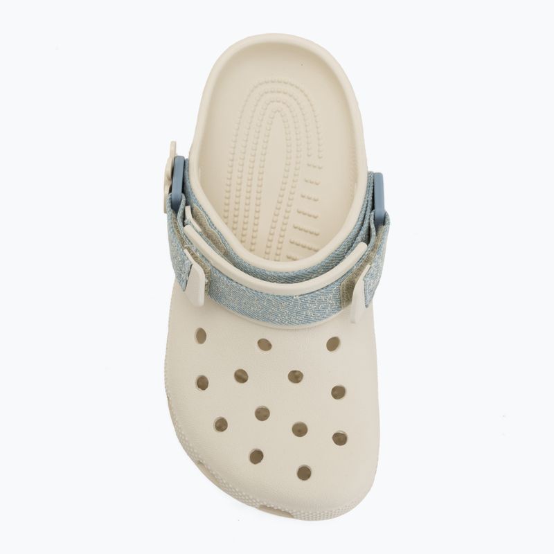 Dětské nazouváky Crocs Classic Denim Flower Adjustment Backstrap summit white 6