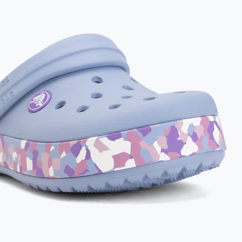 Dětské nazouváky Crocs Crockband Glow Confetti Band blue haze/multi 8