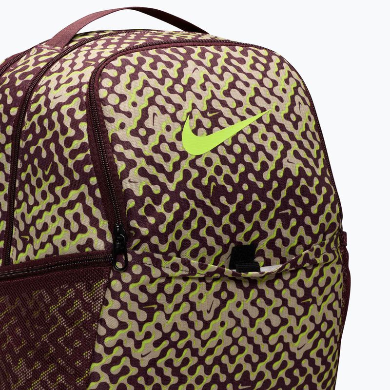 Tréninkový batoh Nike Brasilia 9.5 24 l burgundy crush/black/volt 4