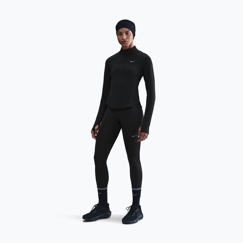 Dámské běžecké tričko s dlouhým rukávem Nike Tempo Swoosh Run Dri-Fit 1/4-Zip black/white 2