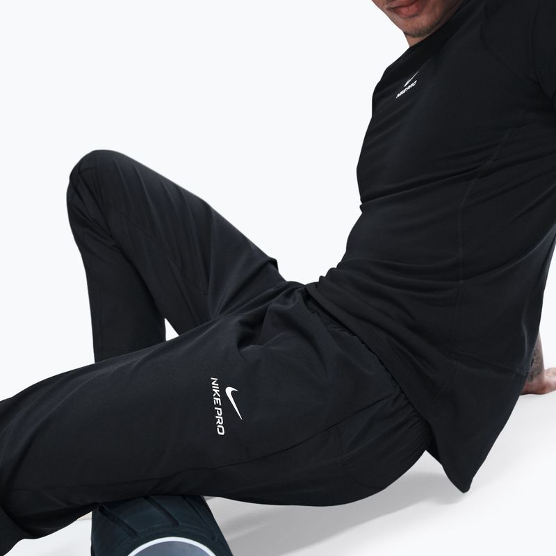 Pánské kalhoty Nike Pro Training Dri-Fit černá/bílá 4