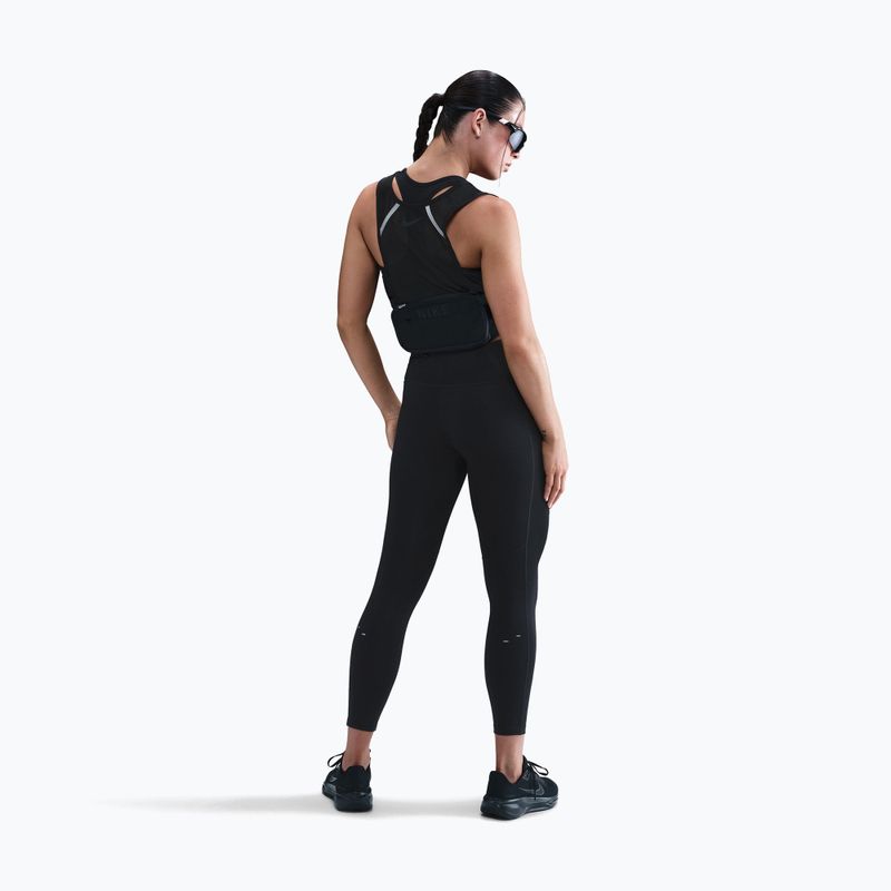 Dámské běžecké legíny Nike Tempo Swoosh Run High-Waisted 7/8 black/white 3