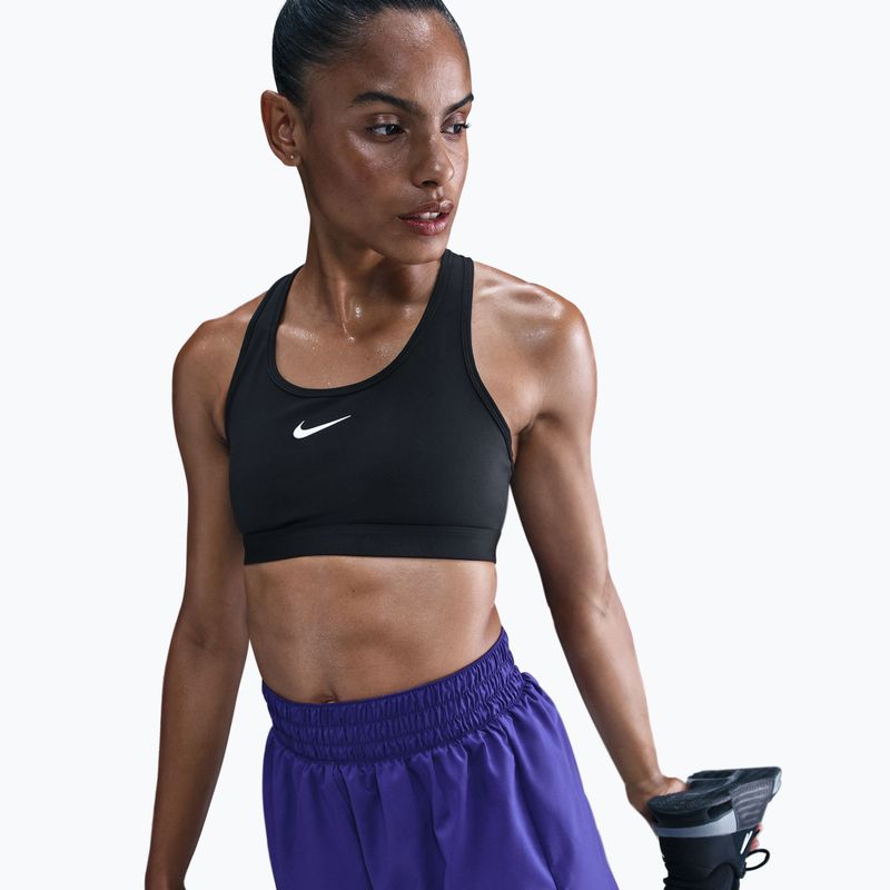 Sportovní podprsenka Nike Swoosh Medium Support black/white