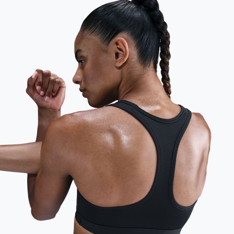Sportovní podprsenka Nike Swoosh Medium Support black/white 4