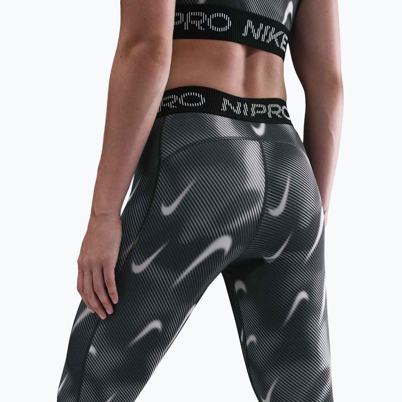 Dámské tréninkové legíny Nike Pro Mid-Rise 7/8 black/white/white 4