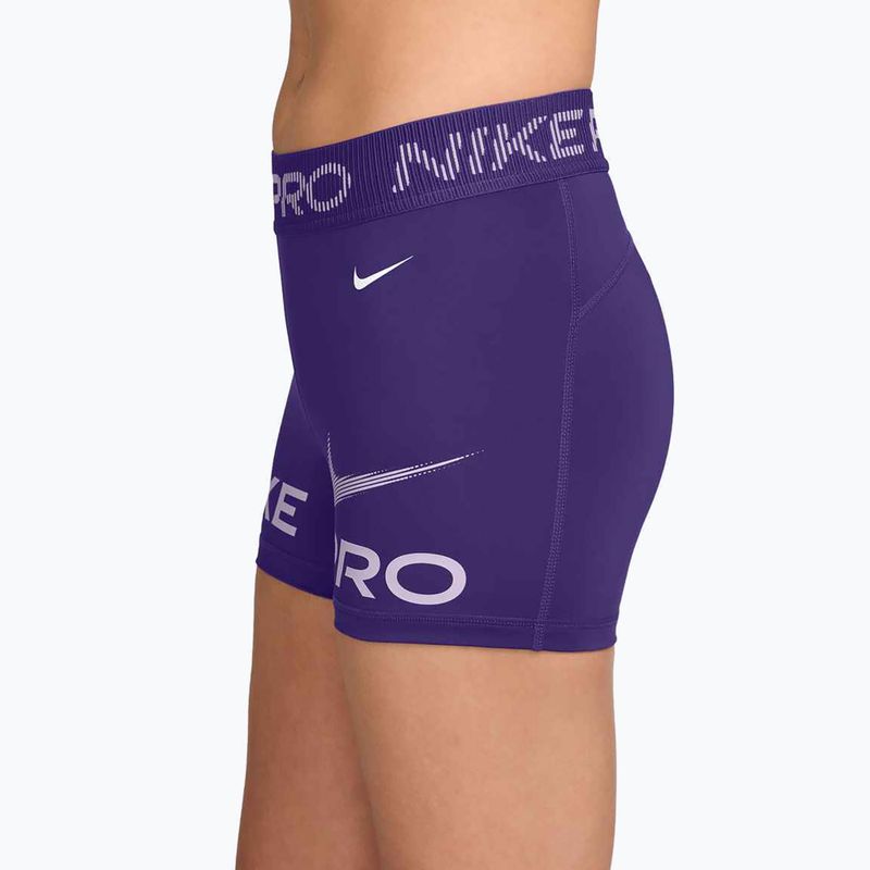 Dámské šortky Nike Pro Mid-Rise Biker 3" court purple/doll/white 4