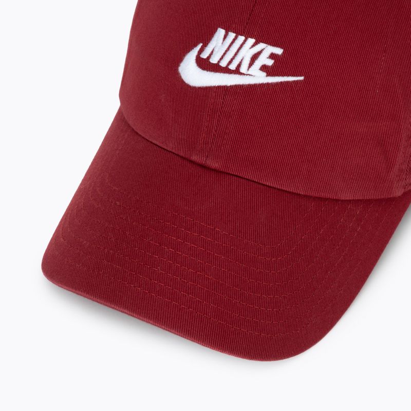 Kšiltovka Nike Club Unstructured Futura Wash team crimson/white 3