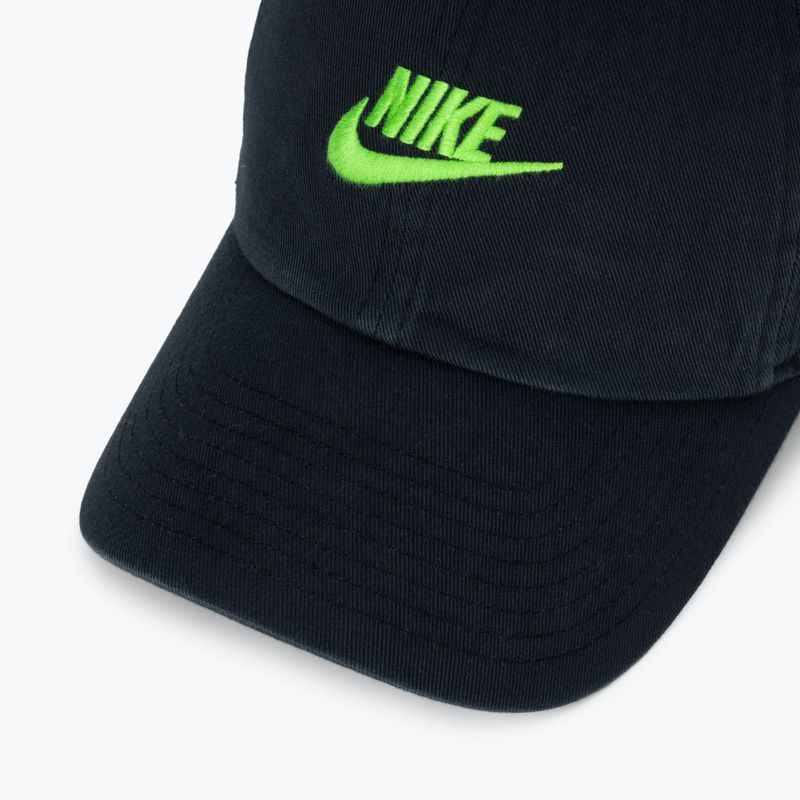 Kšiltovka Nike Club Unstructured Futura Wash black/mean green 3