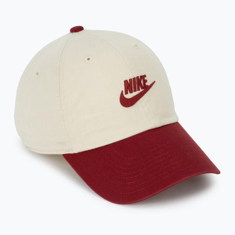 Kšiltovka Nike Club Unstructured Futura Wash light khaki/team crimson/team crimson
