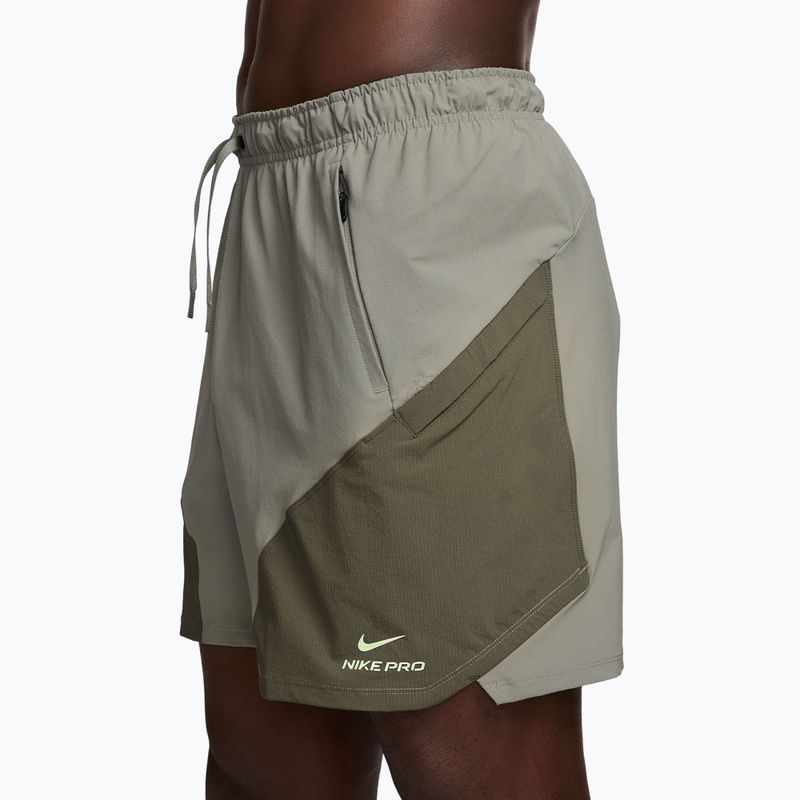 Pánské šortky Nike Pro Training Dri-Fit 6" light army/medium olive/light liquid lime 3