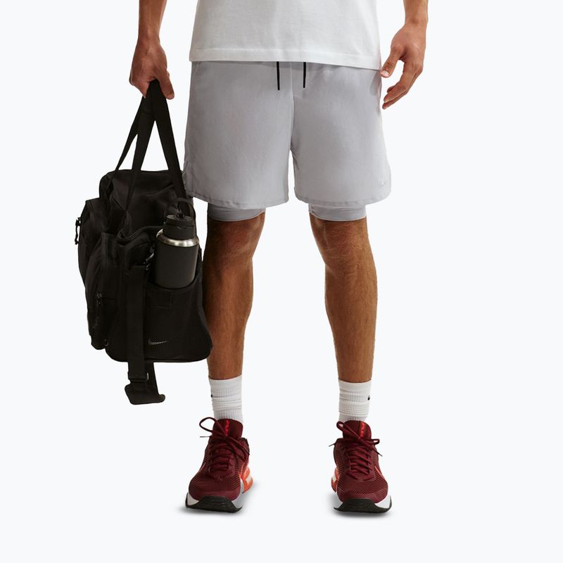 Pánské šortky Nike Unlimited 2in1 Dri-Fit 7" grey fog/grey fog/black/grey fog