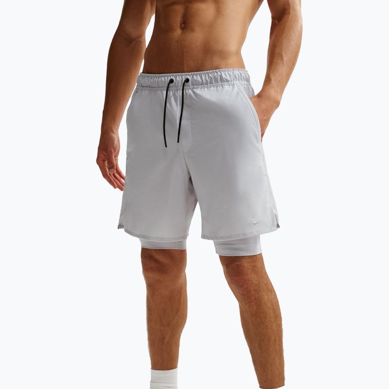 Pánské šortky Nike Unlimited 2in1 Dri-Fit 7" grey fog/grey fog/black/grey fog 2